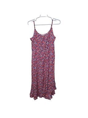 J.Crew Floral Sundress Ruffle Hem Spaghetti Strap Dress Size 4